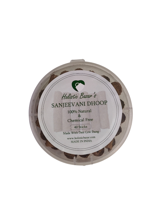 Sanjeevani Dhoop (Pack of 40 Sticks) | Made with Cow Dung | Pure Organic Dhoop